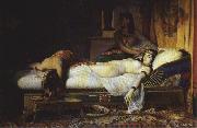 Jean - Andre Rixens Death of Cleopatra USA oil painting artist
